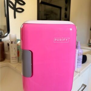 Urban Outfitters Pink PURIFY Mini Skincare Fridge